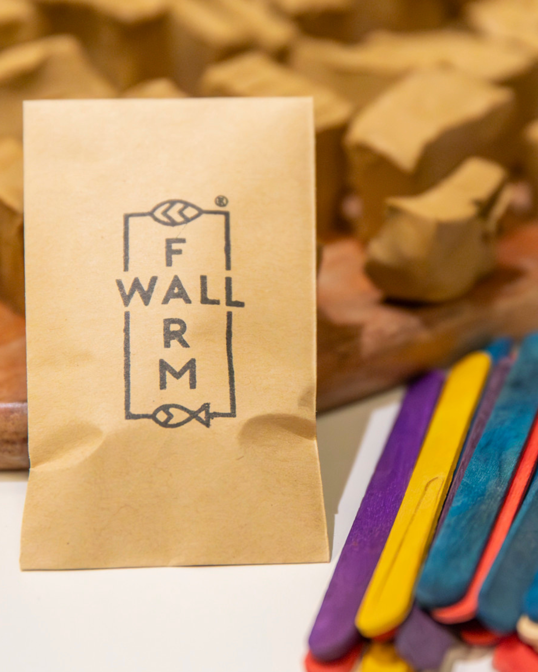 Farmwall branded activity bag with craft materials